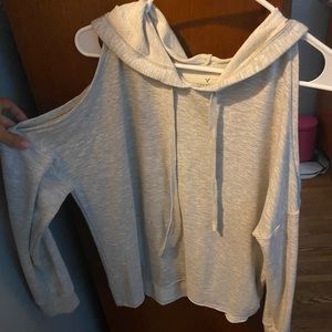 Grey Cold shoulder sweatshirt